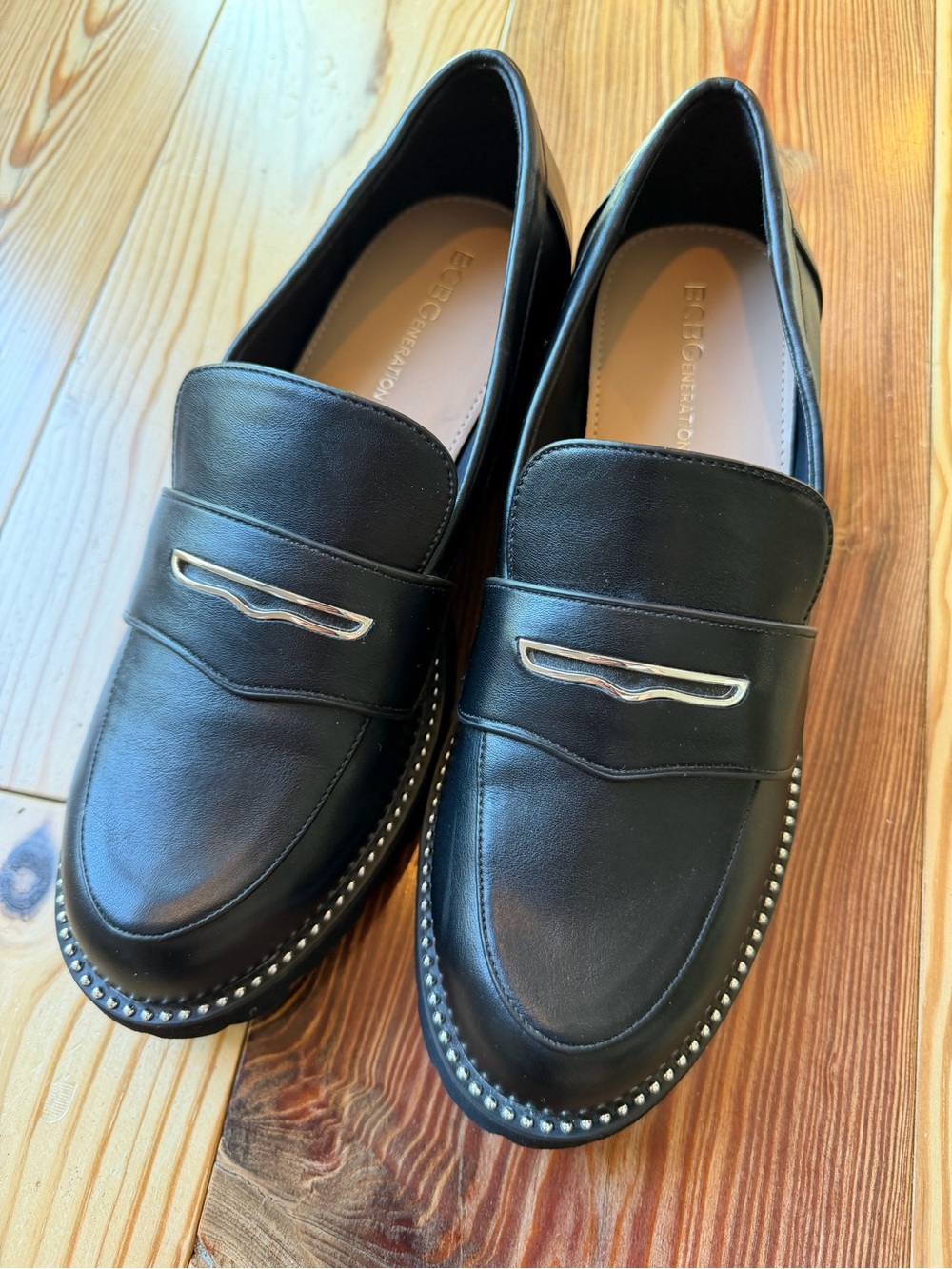 BCBGeneration Tarly Lug Sole Black Penny Loafer